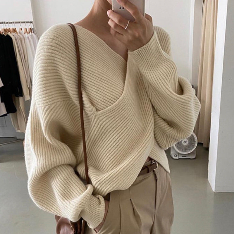 Cleevanzo™ | Pull en tricot croisé chic
