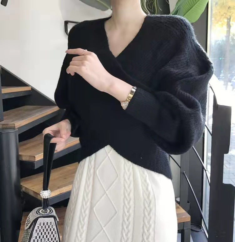 Cleevanzo™ | Pull en tricot croisé chic