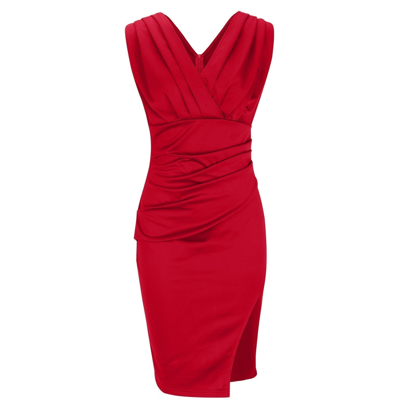Cleevanzo™ | Robe ajustée avec décolleté en V et fente