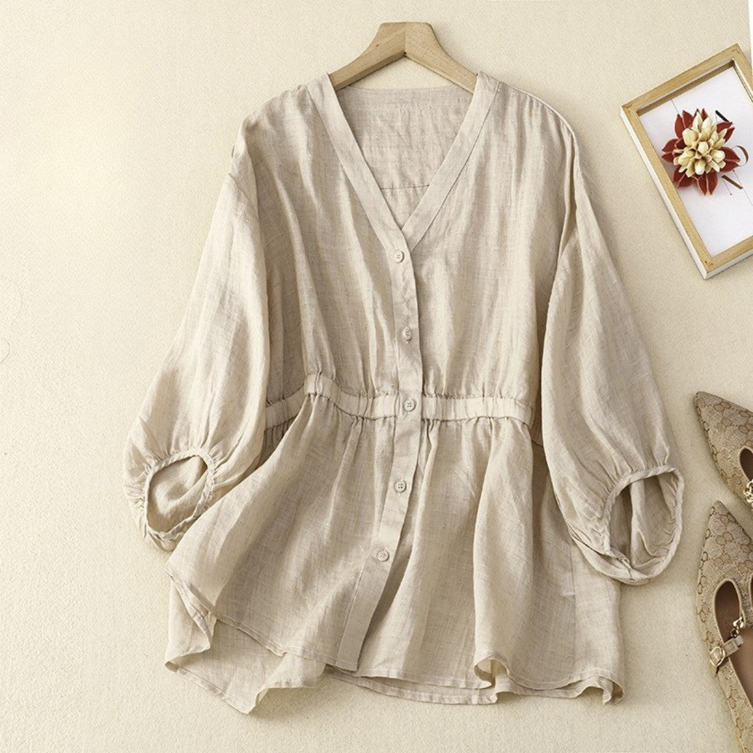 Cleevanzo™ | Blouse Boutonnée Cintrée