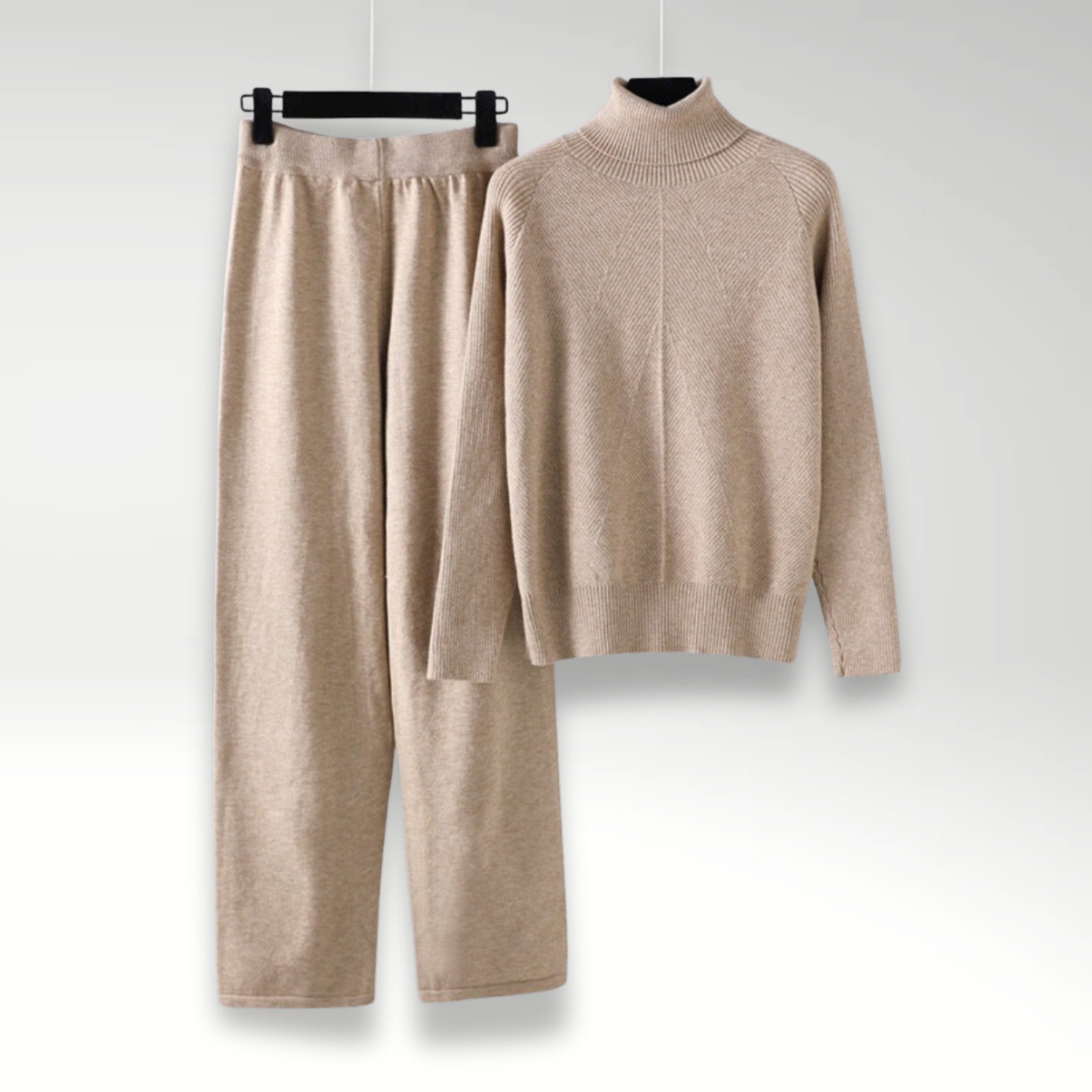 Cleevanzo™ | Ensemble deux pièces Lounge en tricot torsadé