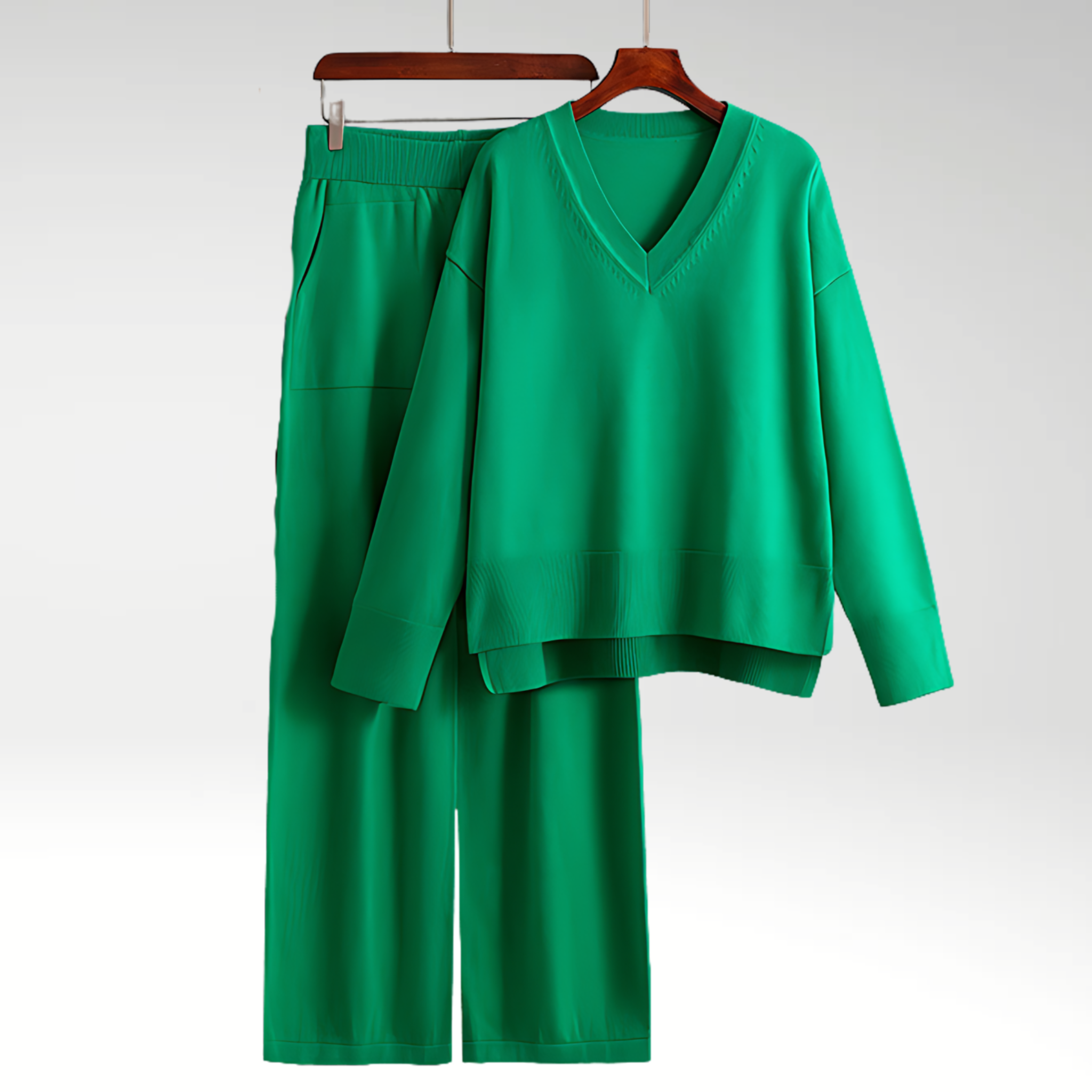 Cleevanzo™ | Luxe Ensemble deux pièces col V