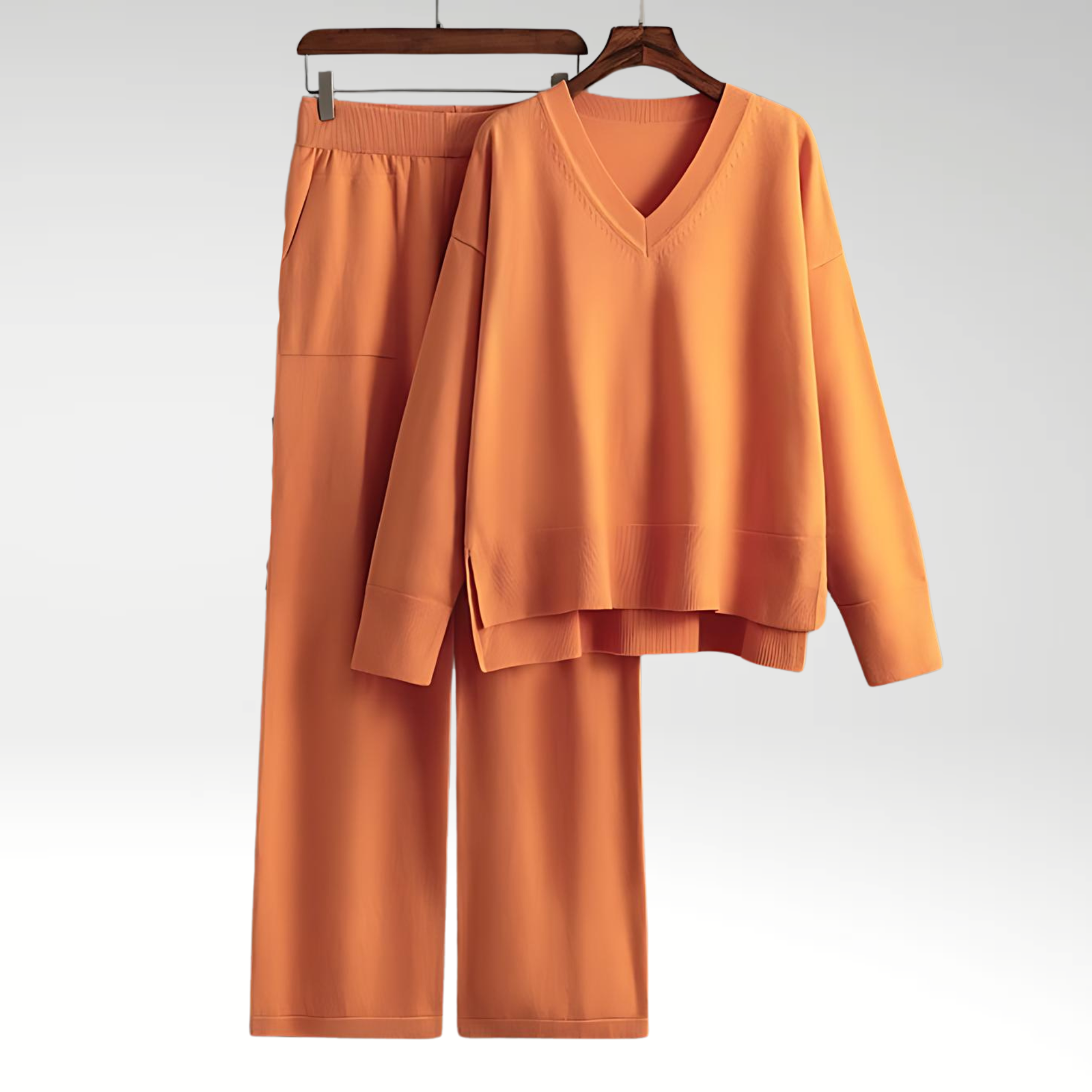 Cleevanzo™ | Luxe Ensemble deux pièces col V