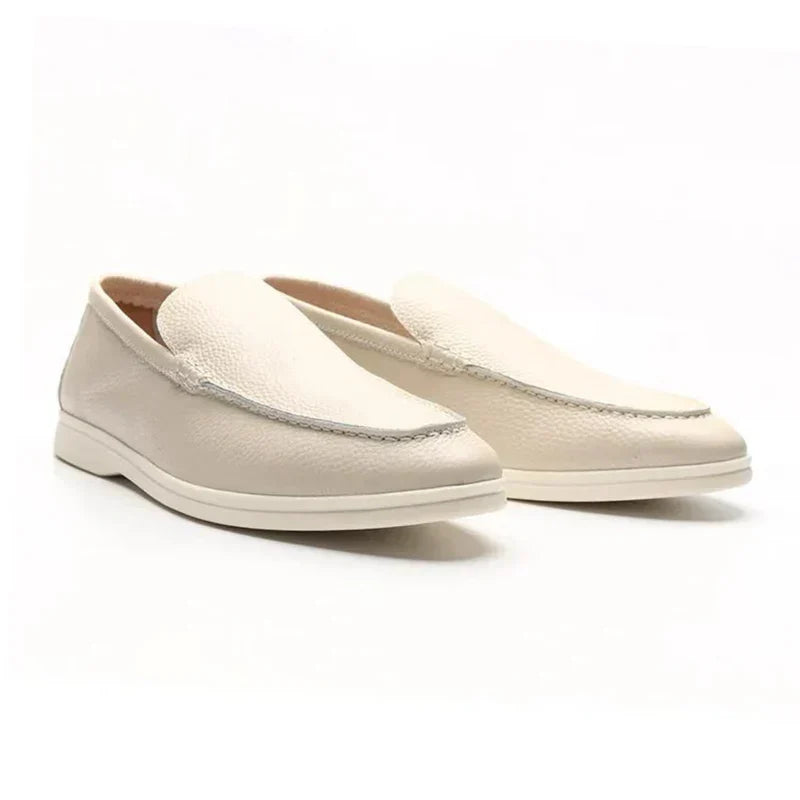 Cleeff™ | Oud geld rundleren loafers