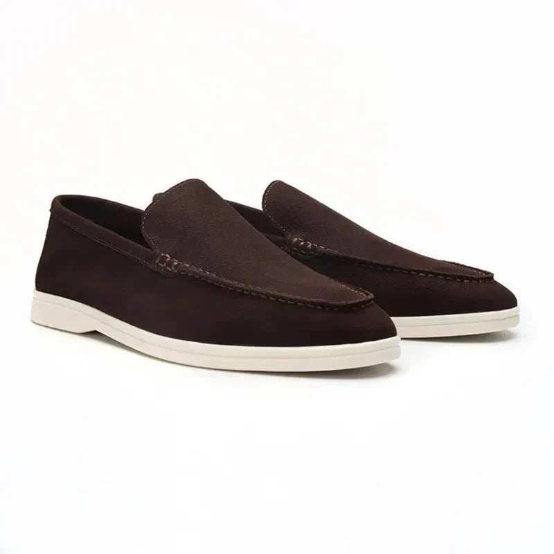 Cleeff™ | Oud geld rundleren loafers