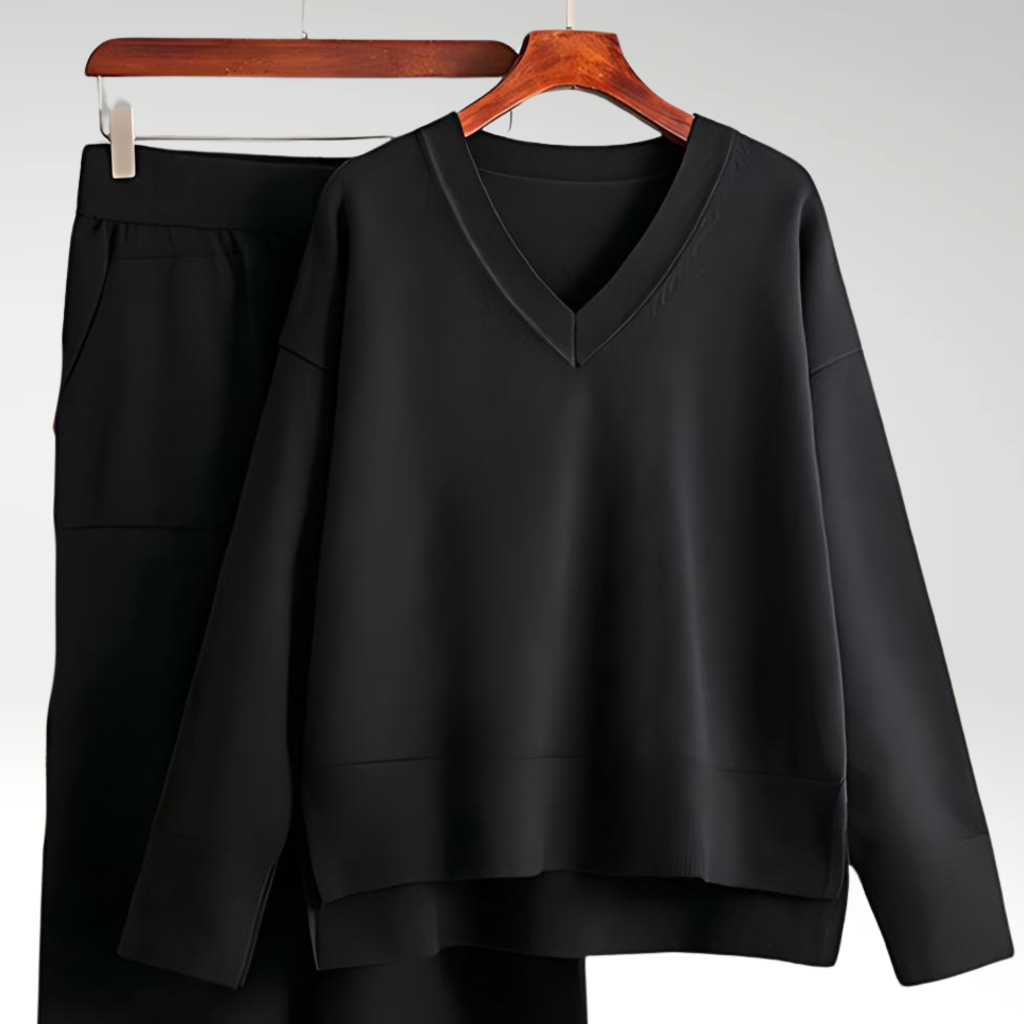Cleevanzo™ | Luxe Ensemble deux pièces col V