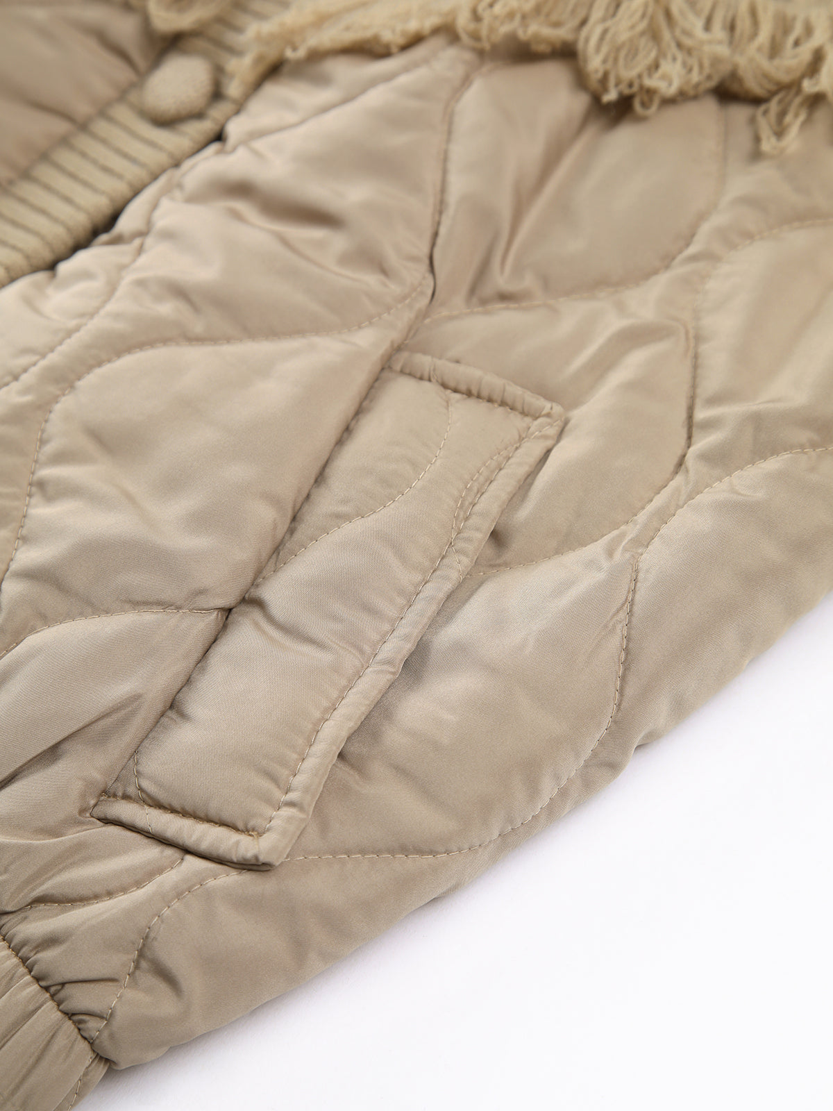 Cleevanzo™ | Veste matelassée en tricot torsadé patchwork