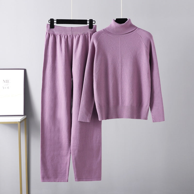 Cleevanzo™ | Ensemble deux pièces Lounge en tricot torsadé