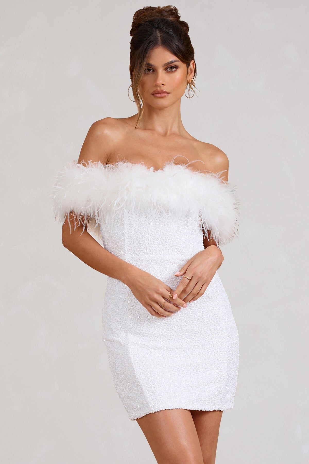 Cleevanzo™ | Robe à pailettes avec plumes