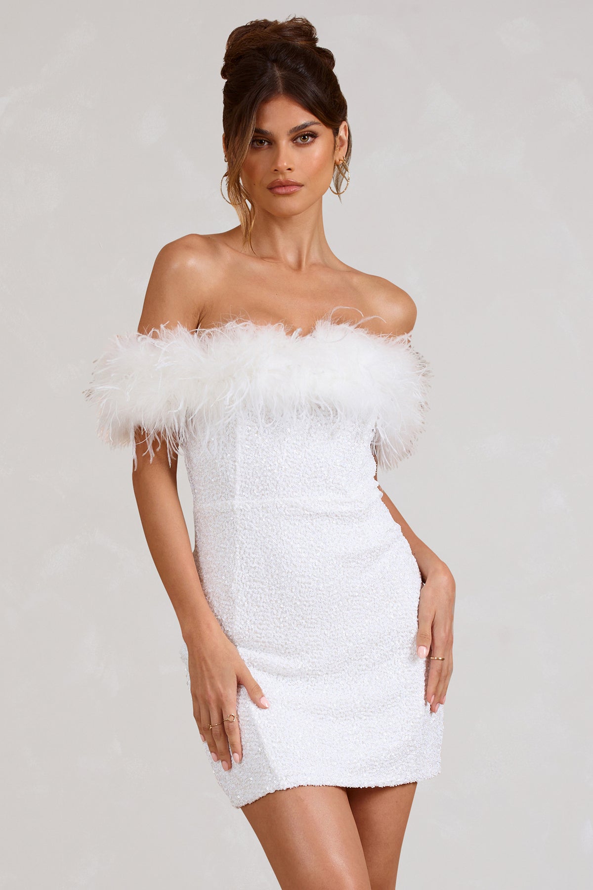 Cleevanzo™ | Robe à pailettes avec plumes