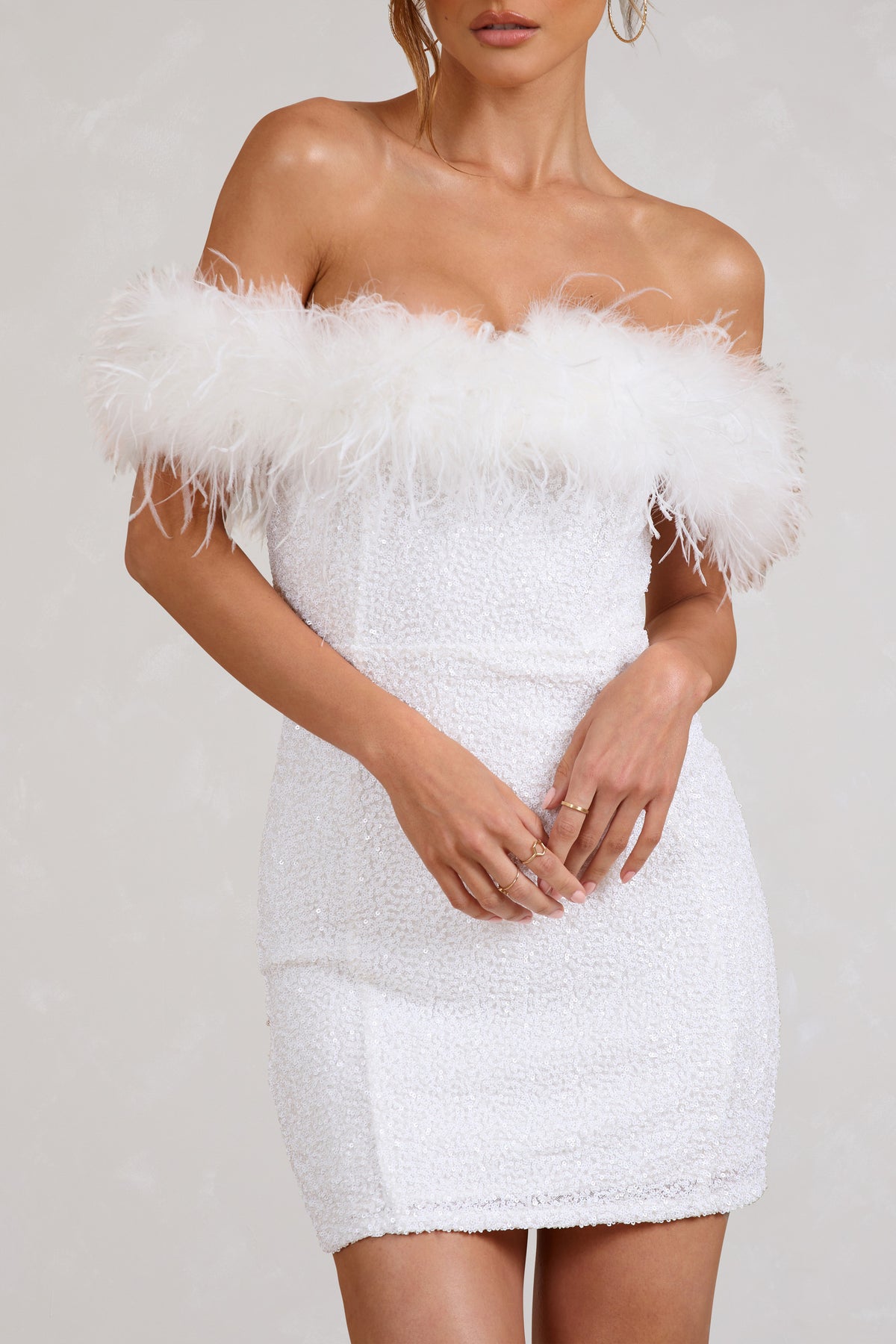 Cleevanzo™ | Robe à pailettes avec plumes