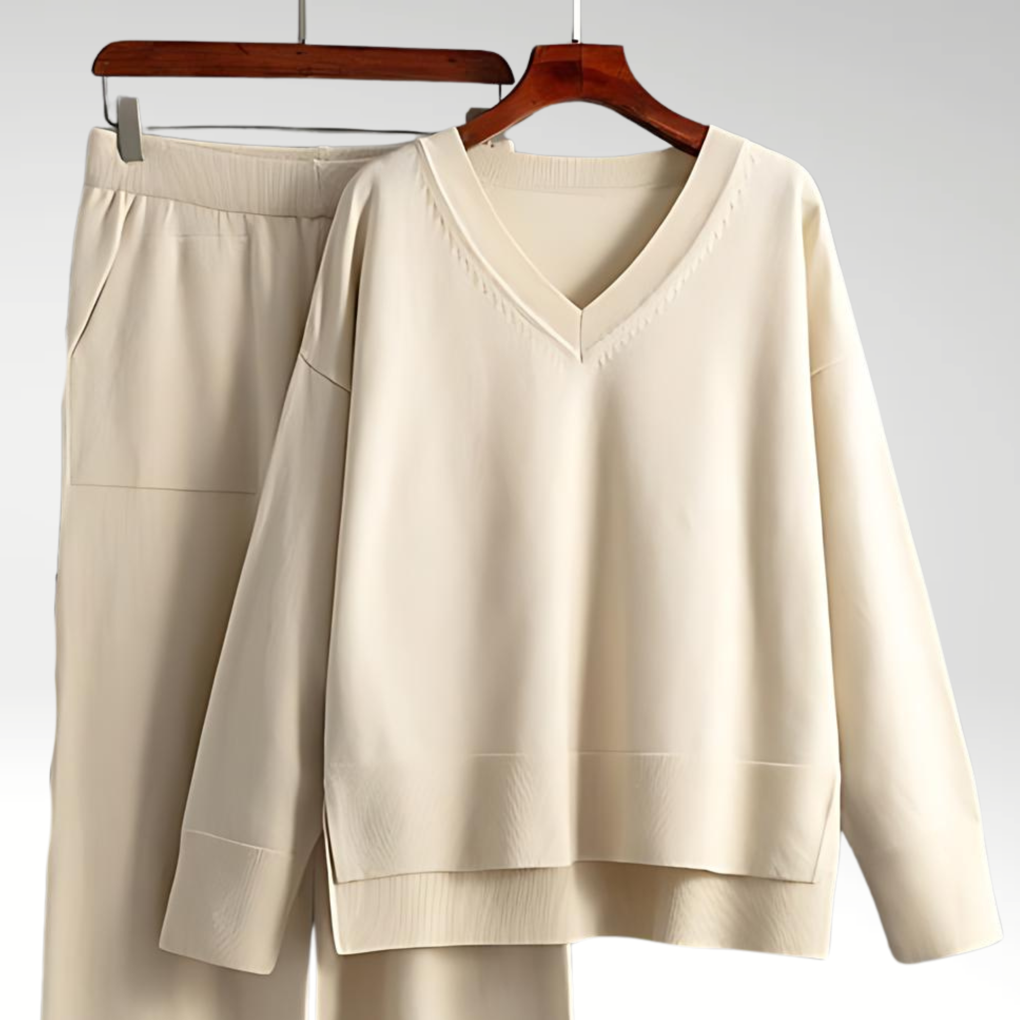 Cleevanzo™ | Luxe Ensemble deux pièces col V