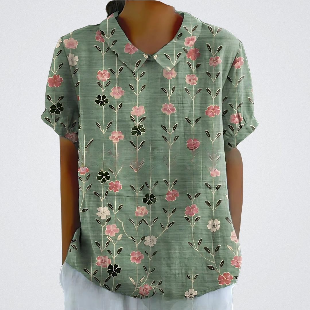 Lina - Blouse en lin floral
