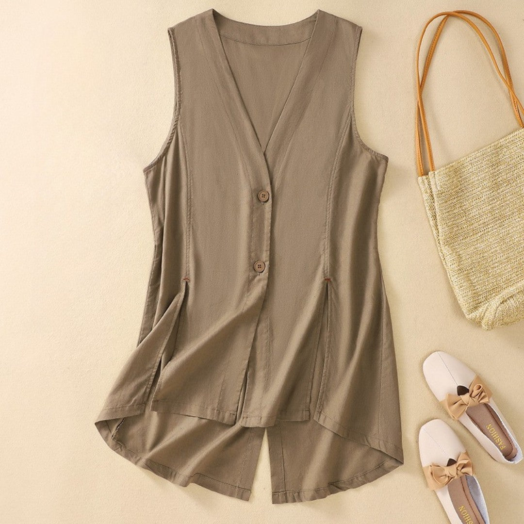 Cleevanzo™ | Gilet Sans Manches Boutonné