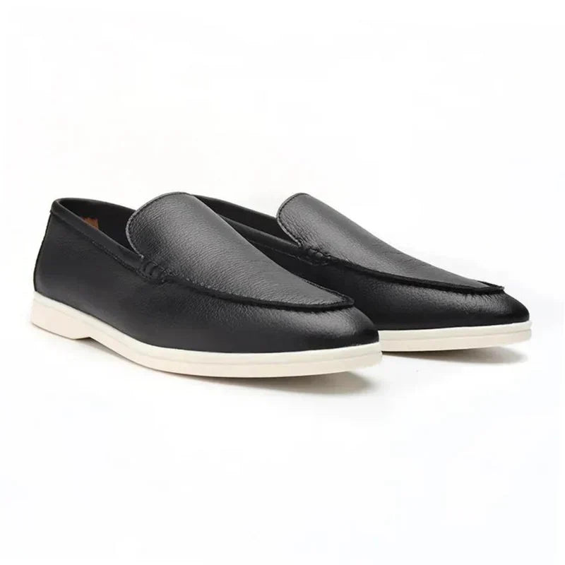 Cleeff™ | Oud geld rundleren loafers