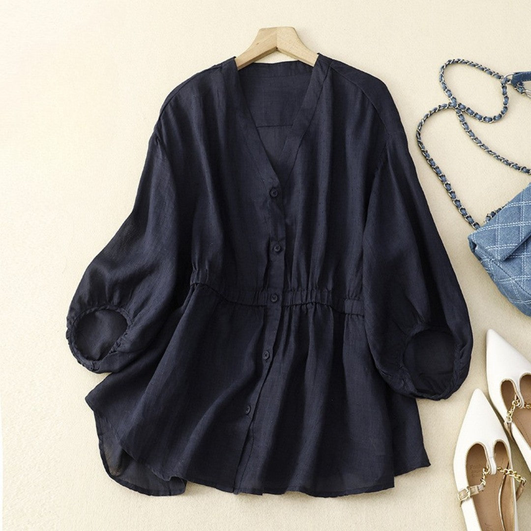 Cleevanzo™ | Blouse Boutonnée Cintrée