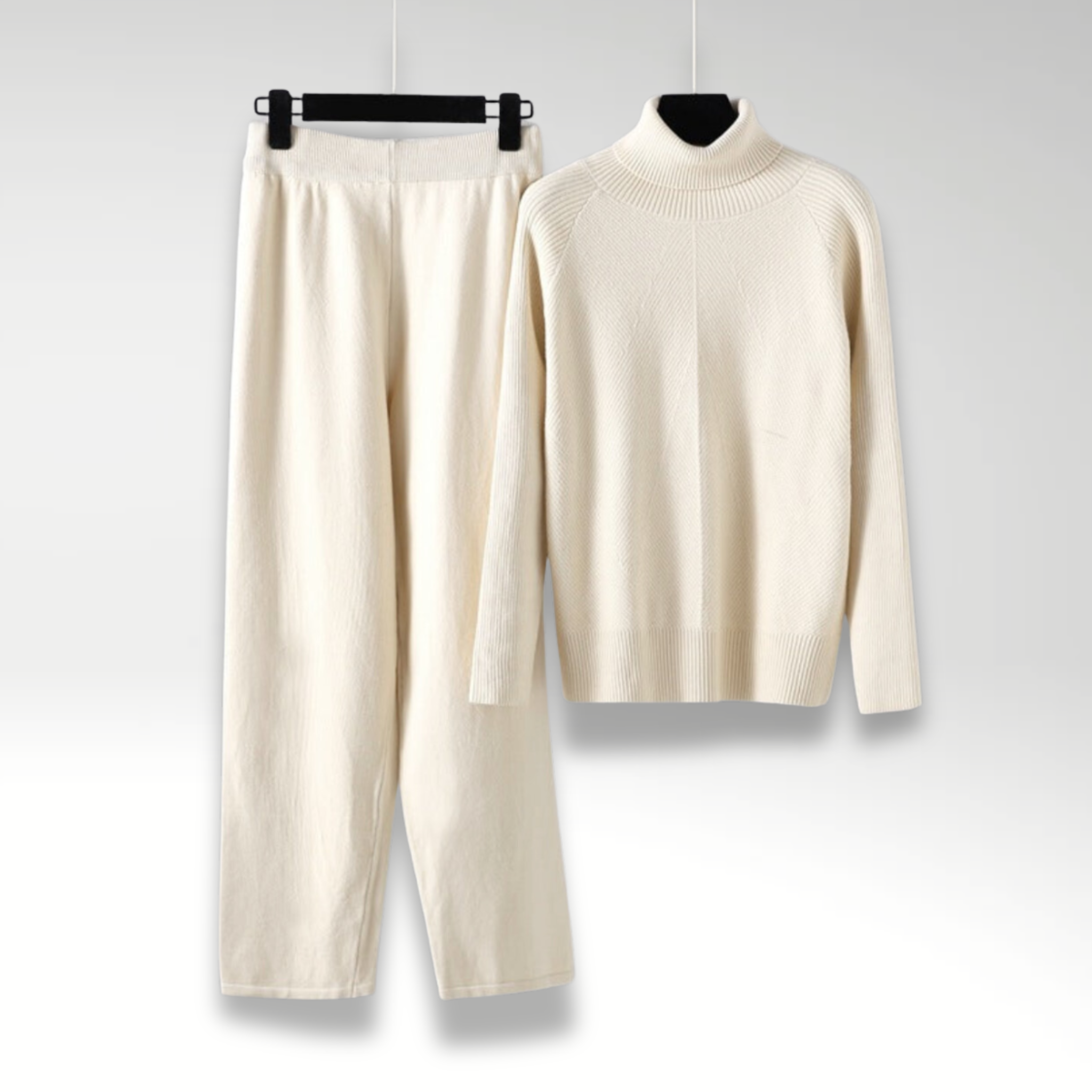 Cleevanzo™ | Ensemble deux pièces Lounge en tricot torsadé