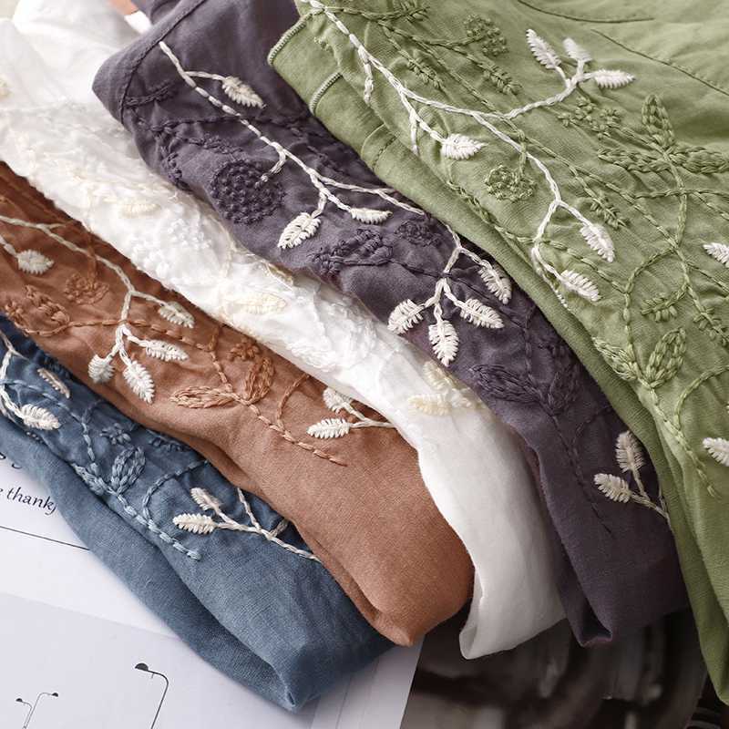 Cleevanzo™ | Blouse Brodée Boutonnée