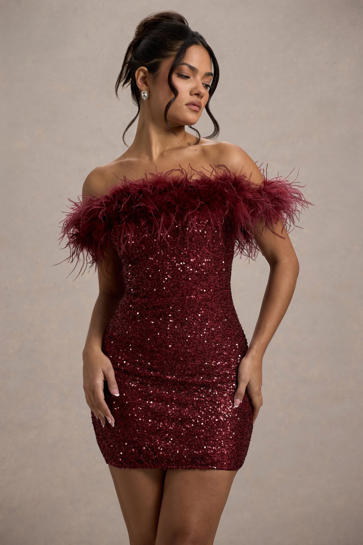 Cleevanzo™ | Robe à pailettes avec plumes